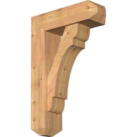 Ekena Millwork Olympic Craftsman Smooth Bracket w/ Offset Brace, Western Red Cedar, 7 1/2"W x 24"D x 36"H BKT0806X24X36OLY04SWR